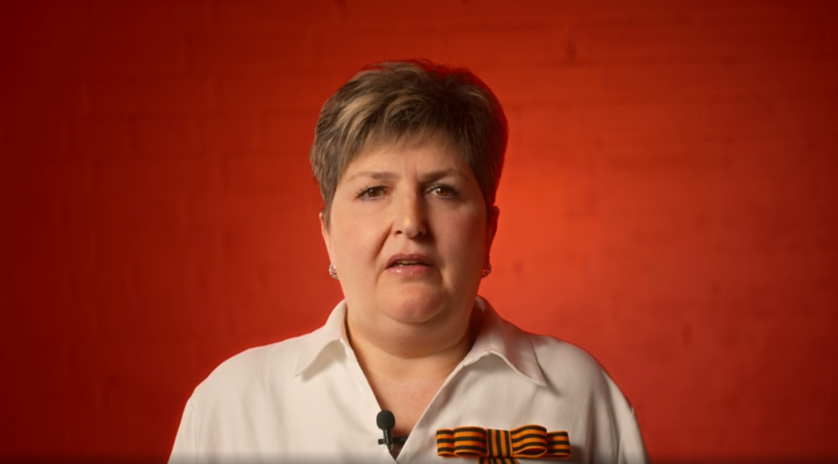 Светлана Шаврина на записи стихотворения 