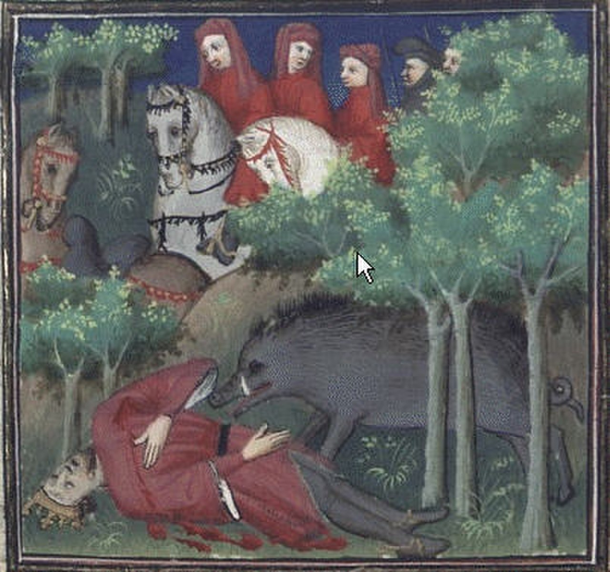 Смерть Филиппа Красивого на охоте.Из свободных источников интернета