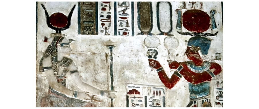 «Фараон дарит два зеркала Хатор» https://pro.deziiign.com