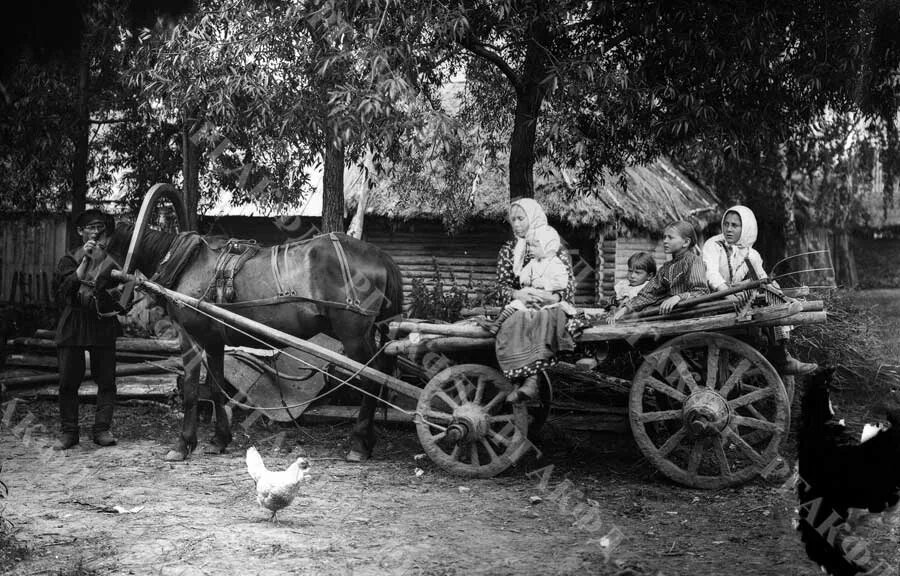 Крестьяне на телеге
