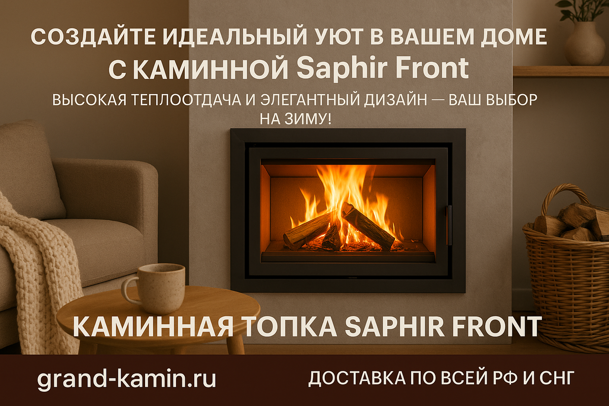   Как выбрать идеальный дровяной камин Saphir Front и создать атмосферу уюта в вашем доме Kamin