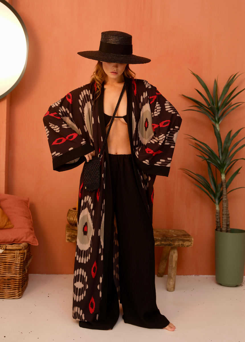 круизныей сет (кимоно, топ, брюки/шорты) из вискозы Emirates - nahalate