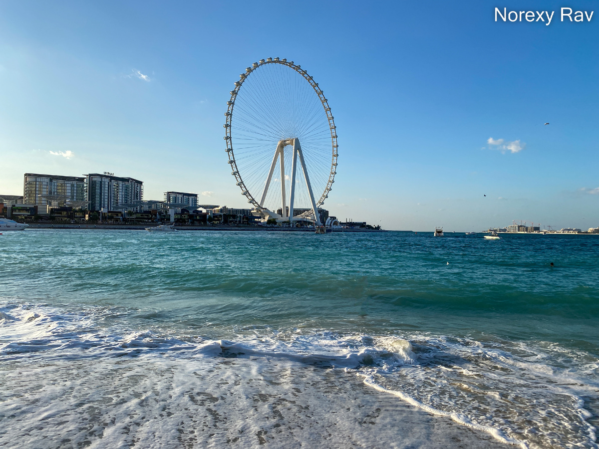 Вид на колесо обозрения днём