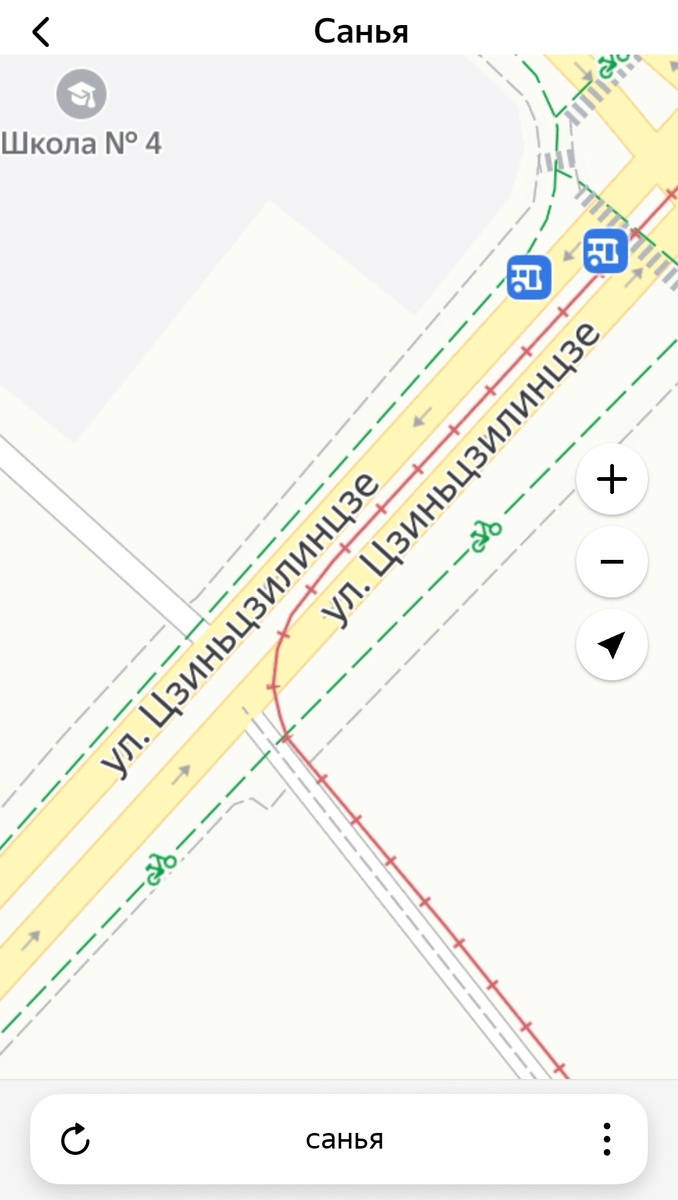 Фрагмент карты города Санья на острове Хайнань, Китай. Яндекс.Карты.