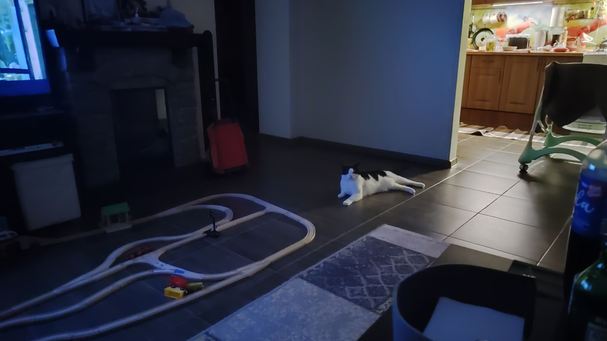 Пришёл посмотреть на движущийся поезд. 