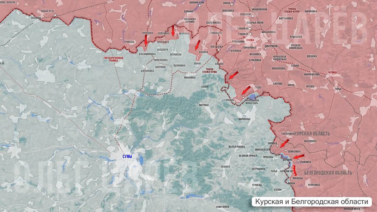 Карта взята с Телеграм-канала "Военкор Поддубный"