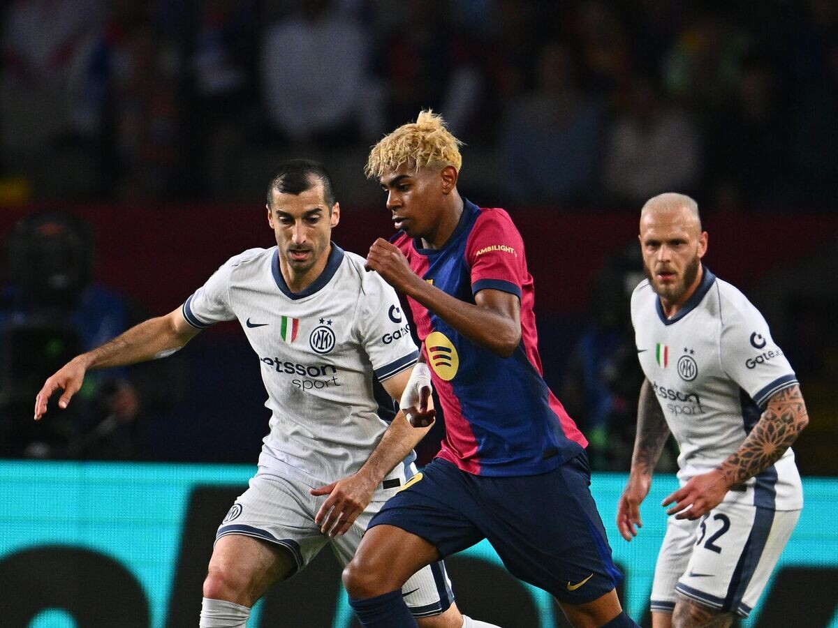    Эпизод матча ЛЧ "Барселона" - "Интер"© Getty Images / Mattia Ozbot - Inter