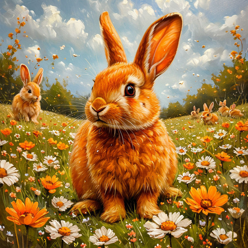 Солнечные Зайчики. Картинка создана автором в Шедеврум