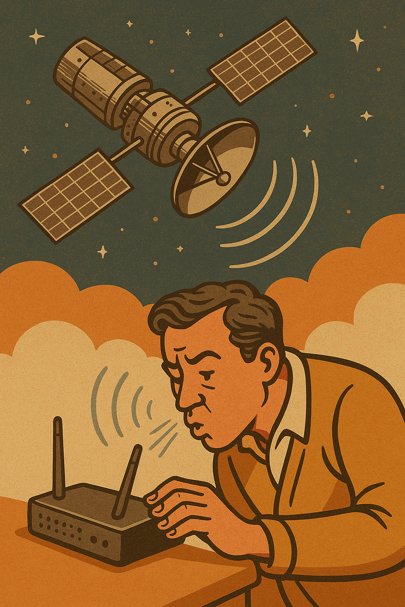 комичное сравнение: высокие технологии vs бытовая реальность.