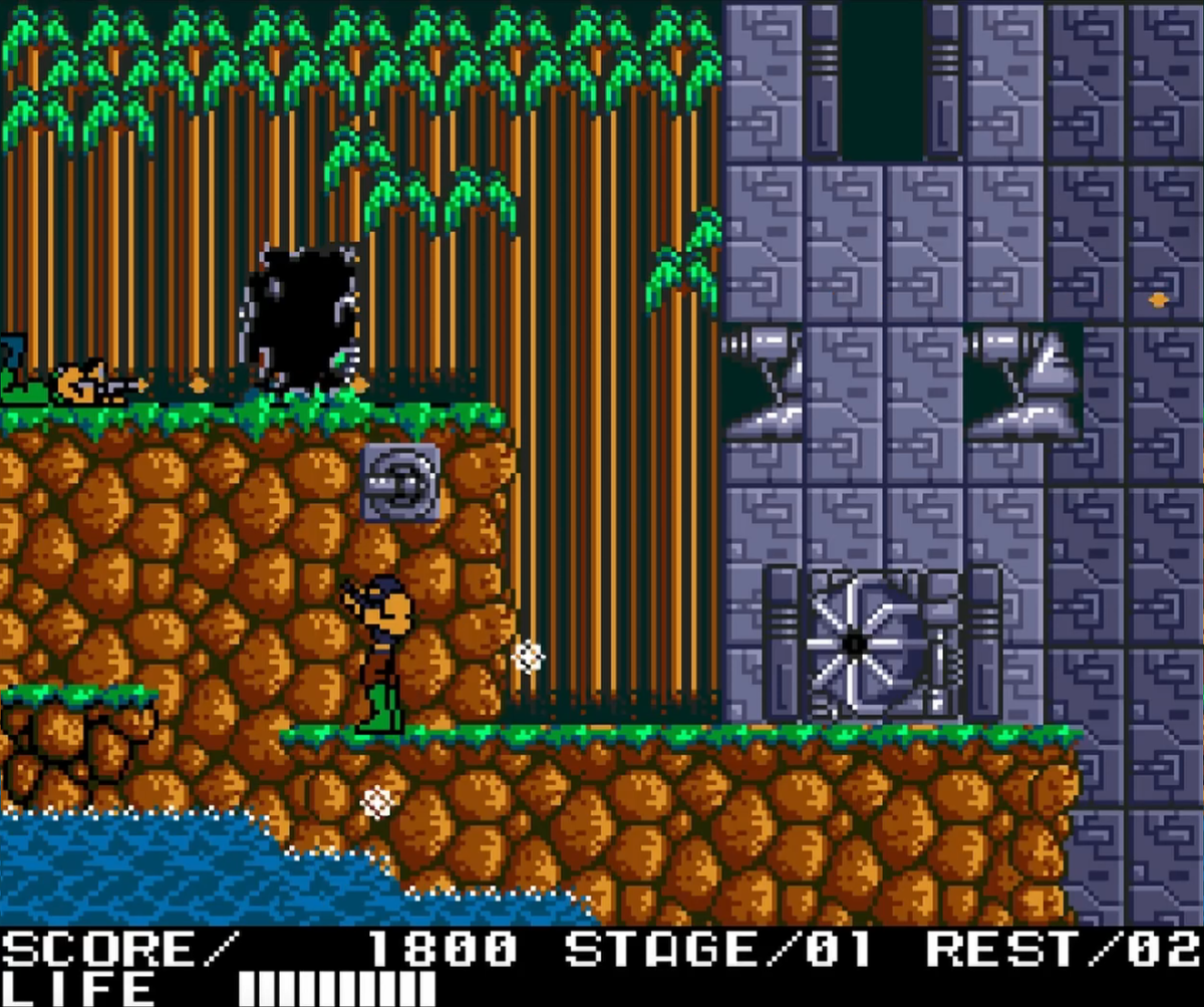 Contra на MSX2 первый босс