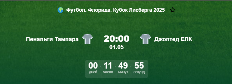 Футбол. Флорида. Кубок Лисберга 2025. Пенальти Тампара - Джолтед ЕЛК