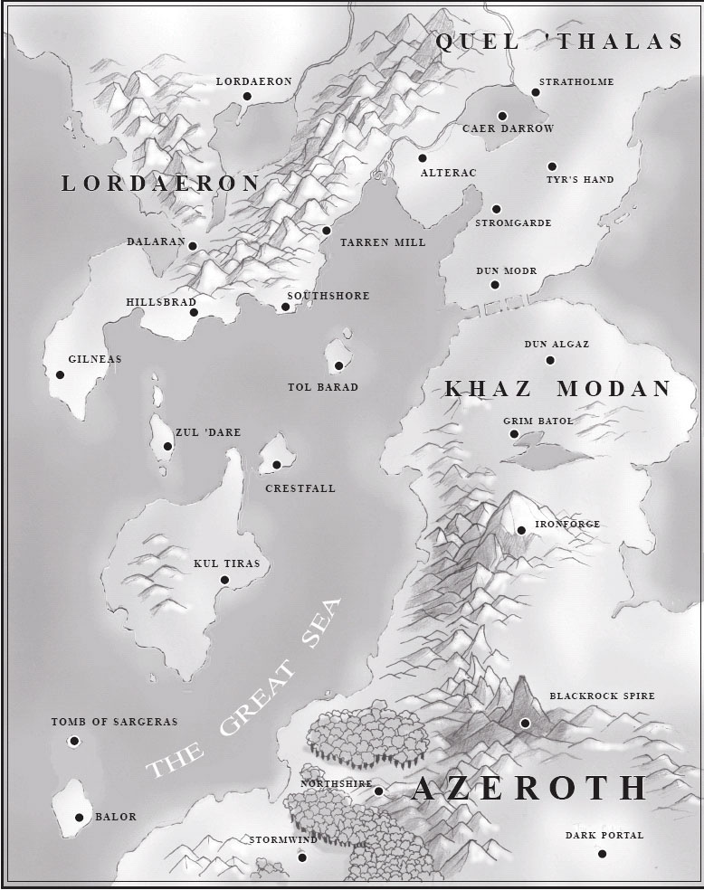 Карта Восточных Королевств из WarCraft II