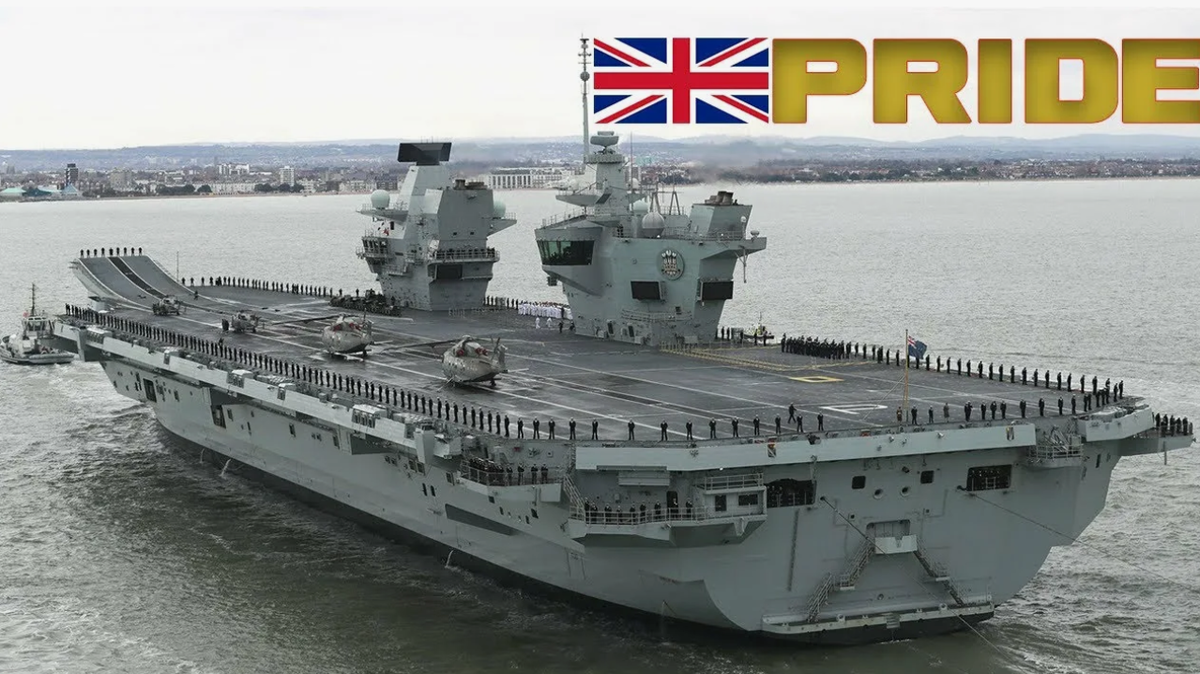 "Гордости британского флота предстоит пожалуй самое опасное испытание в его короткой биографии, хотя он и сам склонен к саморазрушению. Фото Королевский флот