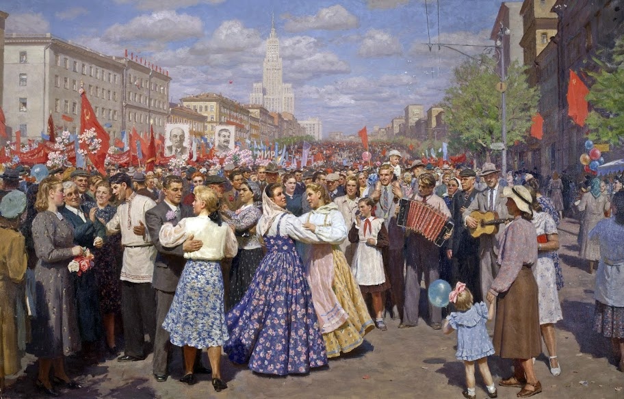 «Первое мая» Художник  Юрий Кугач 1952 год