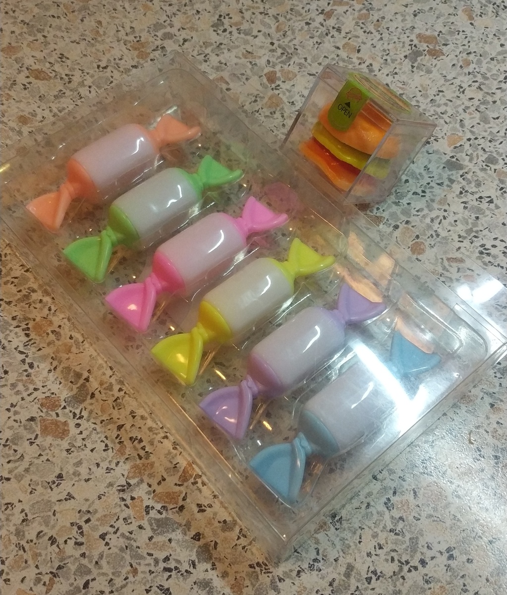 Маркеры и мармеладный бургер на презент