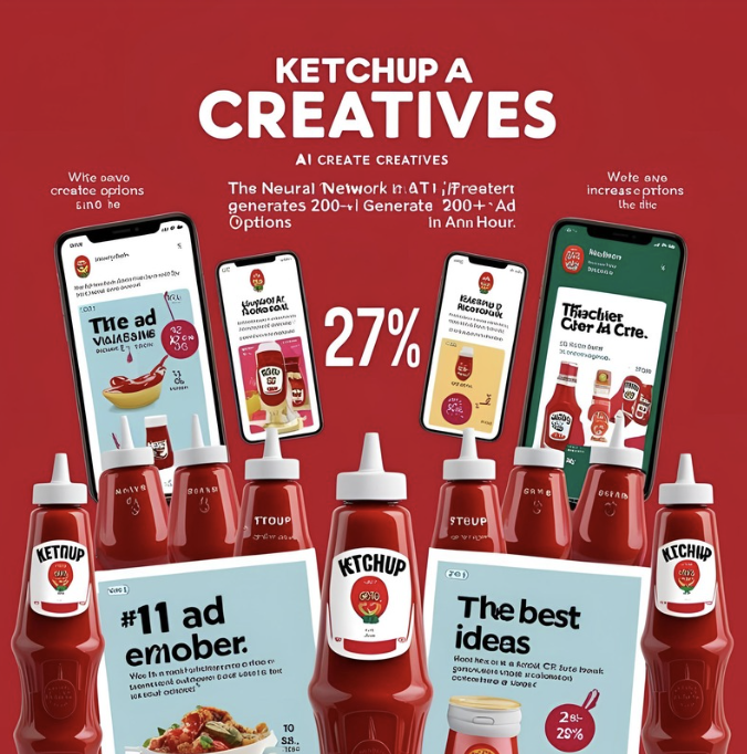 Heinz использовал ИИ для создания креативов — нейросеть сгенерировала 200+ вариантов рекламы за час. Лучшие идеи увеличили CTR на 27%.