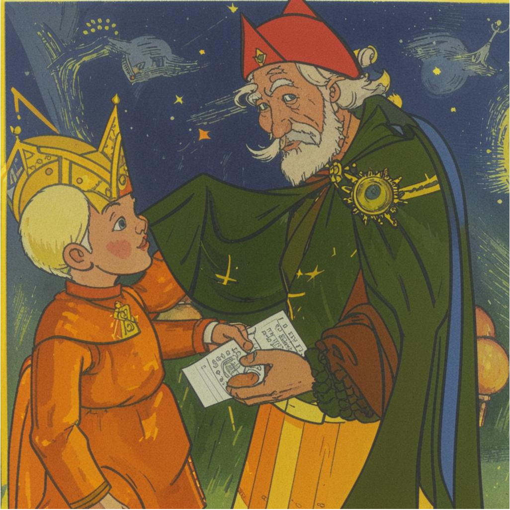 Изображение создано нейросетью Kandinsky , правообладатель ПАО Сбербанк©.и дал нам по три рубля.