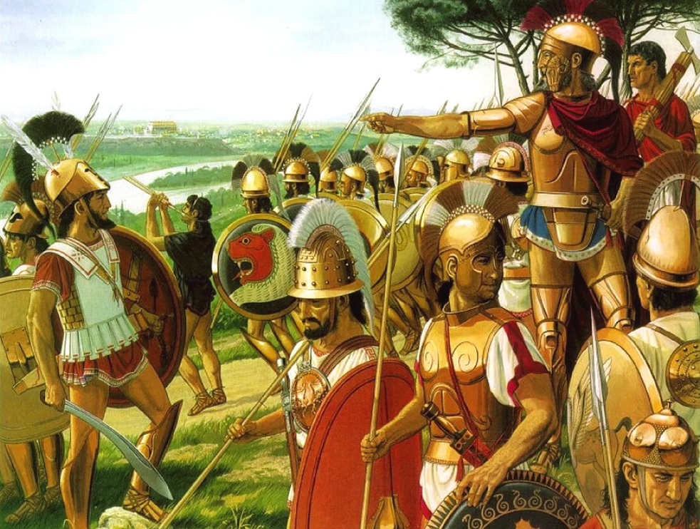 Художественное изображение войска этрусков