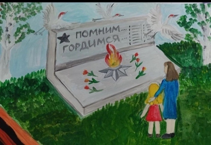 Участники акции "Могущество духа - Путь к победе"