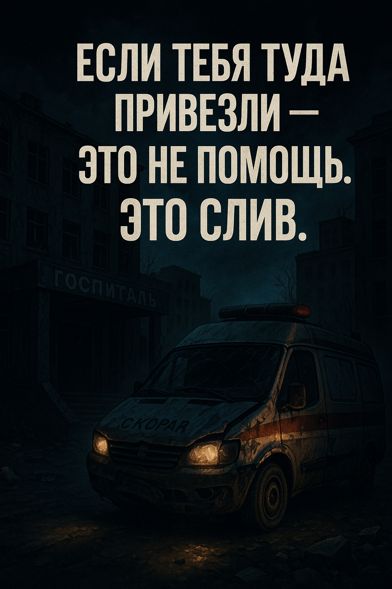 📍 «Если тебя туда привезли — это не помощь. Это слив.»