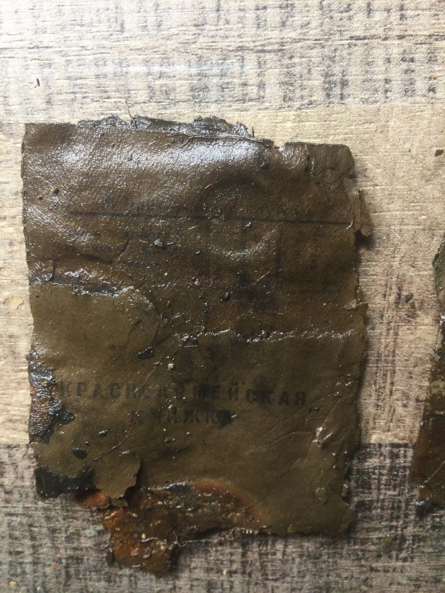 Красноармейская книжка после расконсервации