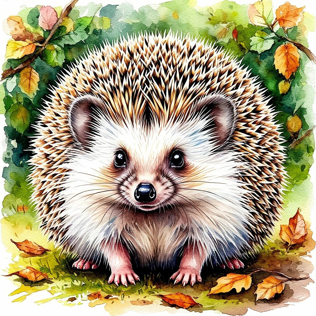 Ежик Пуфик, у которого иголки как травинки