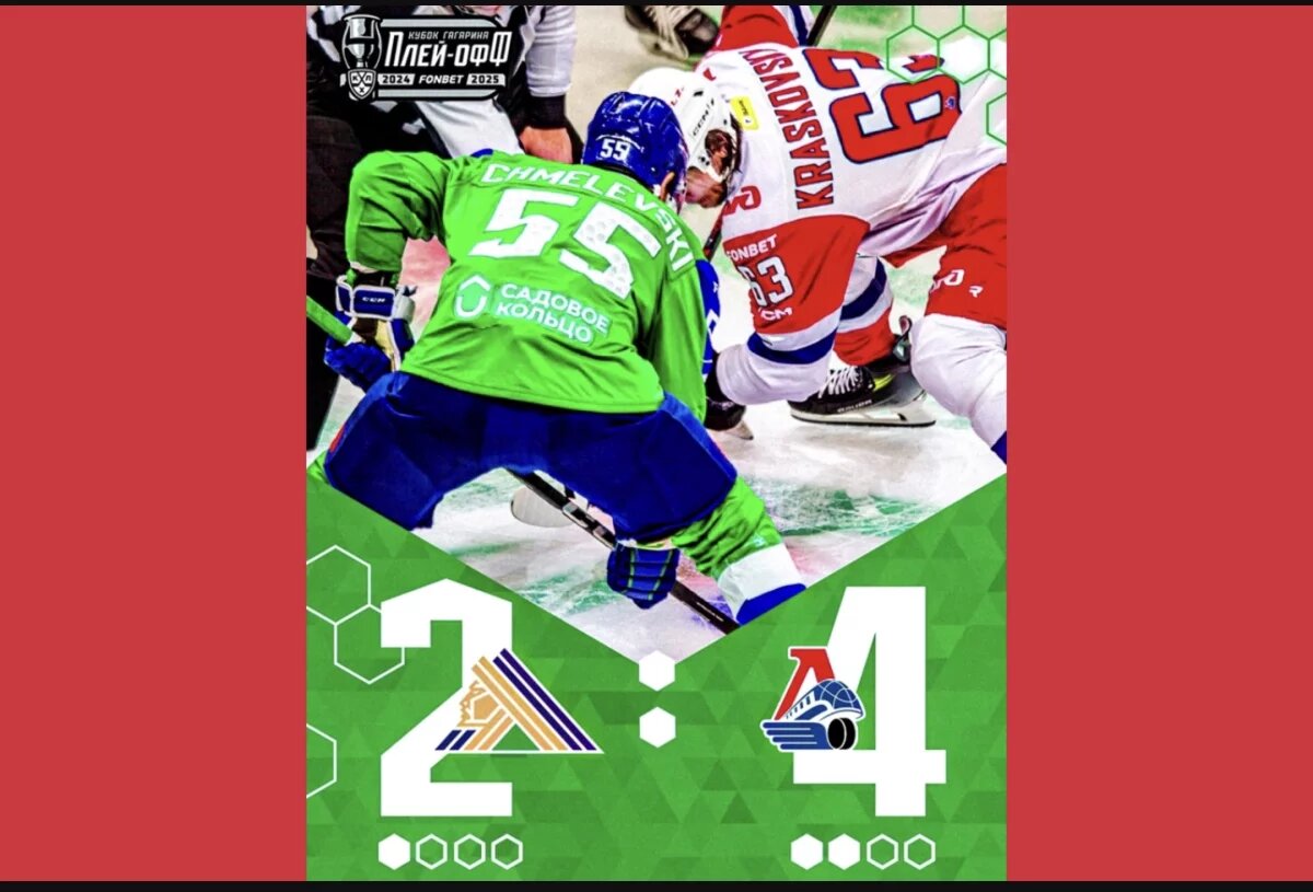    «Салават Юлаев» уступил в третьем матче полуфинала «Локомотиву»