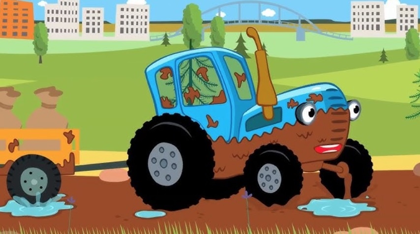 Кадр из мультфильма "Синий трактор"