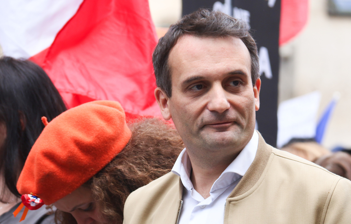    Лидер французской партии "Патриоты" Флориан Филиппо  Quentin de Groeve/Hans Lucas via Reuters Connect