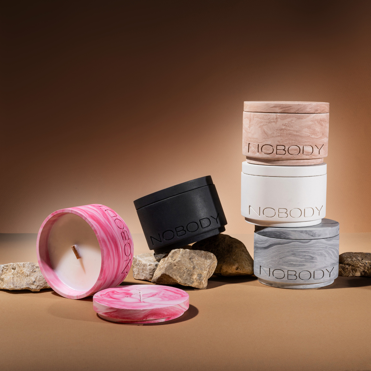 Коллекция свечей бренда NOBOD. Все свечи ручной работы из натурального кокосового воска