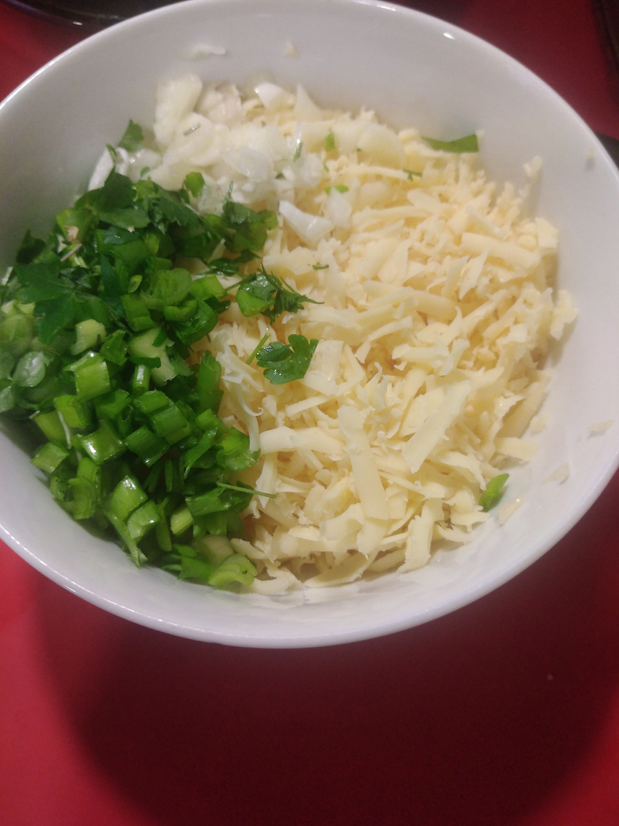 Начинка сыр с зеленью