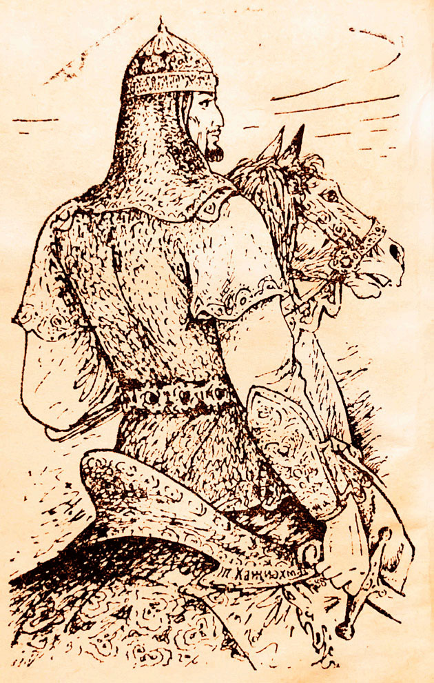 Булгарский хан Идегей. Рис. Тавила Хажиахметова. Идегей. Казань, 1990. с. 108