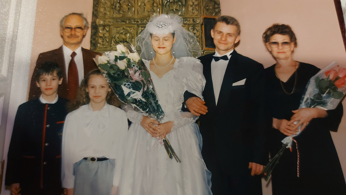 Т.Люба с дядей Толей на нашей свадьбе. 