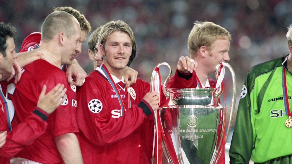    Дэвид Бэкхем в «Манчестер Юнайтед». Фото: GLOBAL LOOK PRESSS