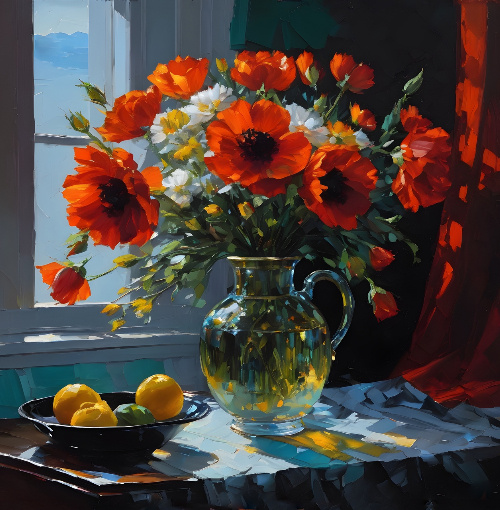  "Натюрморт с маками" Источник изображения :  id179090393