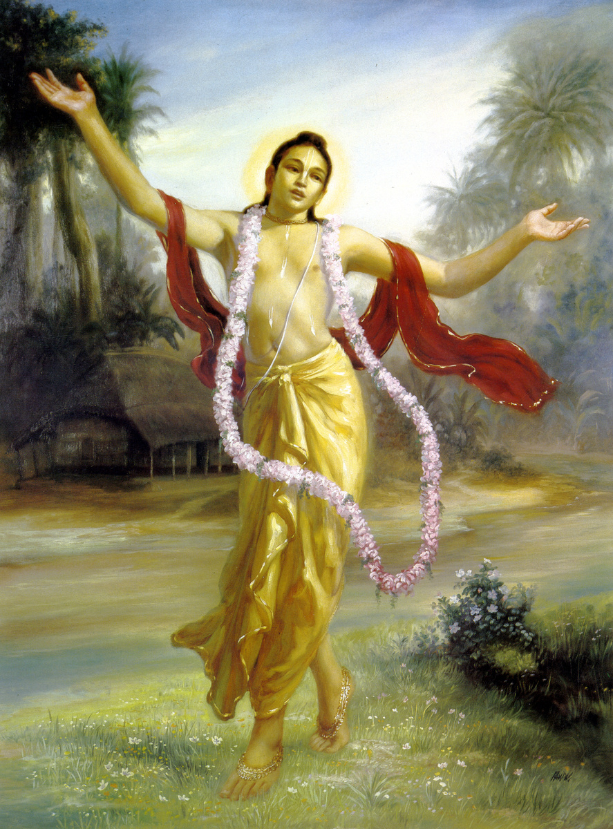 Приходя в этот век Господь Чайтанья Махапрабху принес с Собой настоящую любовь к Богу и нектар Святого Имени вечно существующие в духовном мире.