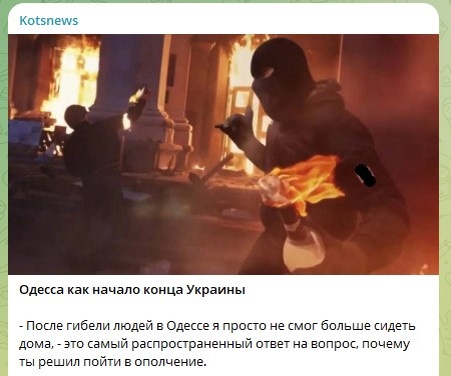    Фото: Скриншот Telegram/Kotsnews