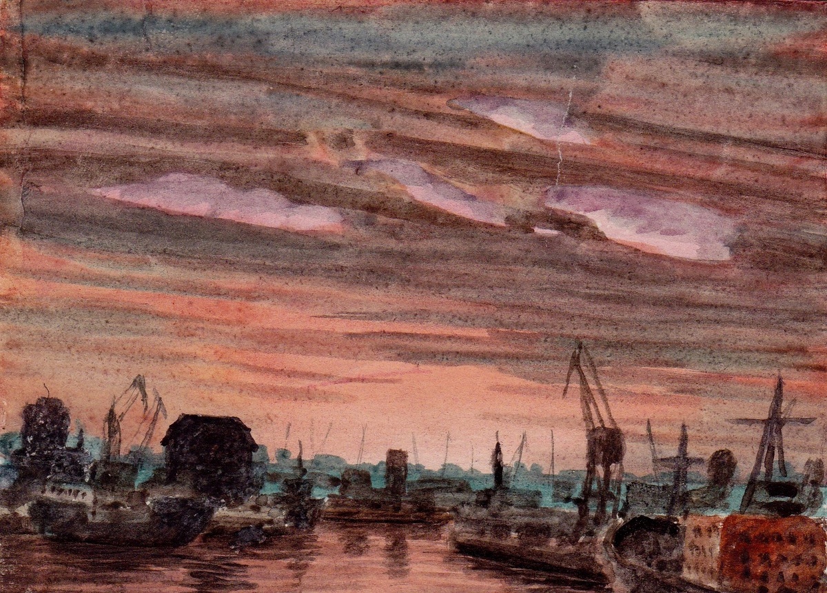 В Гданьске. Рисунок с борта