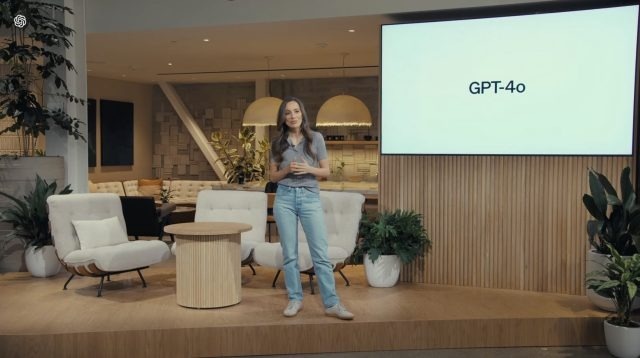 Технический директор OpenAI Мира Мурати представила GPT-4o во время прямой трансляции весеннего обновления OpenAI 13 мая 2024 года. Источник: OpenAI