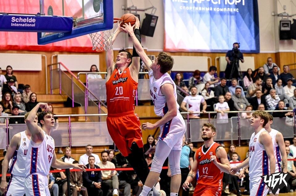    В плей-офф «Челбаскет» сыграл с ЦСКА-2. Фото БК «Челбаскет»