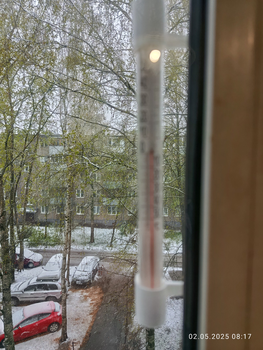 Не получается навести резкость на градусник. Плюс три.