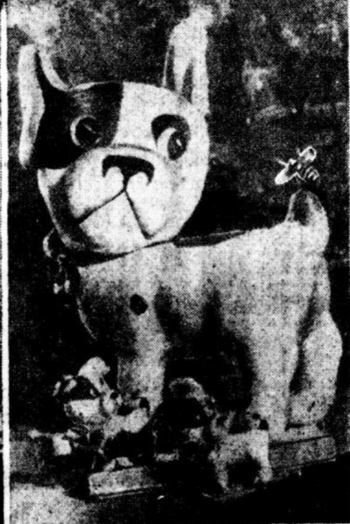 Артель Художественная игрушка собачка с пчелой на хвосте. 