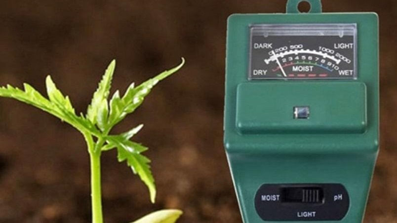 Измерение кислотности почвы