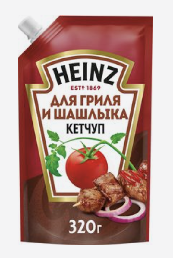 Упаковка Кетчуп Heinz для гриля и шашлыка 