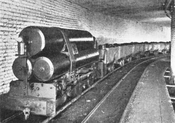 Картинки Яндекса.  Пневматический шахтный локомотив 

