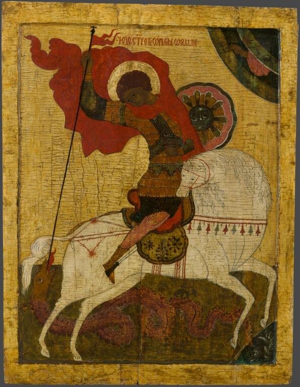 «Чудо Георгия о змие», 16 век, Государственная Третьяковская галерея, Москва © Public domain

