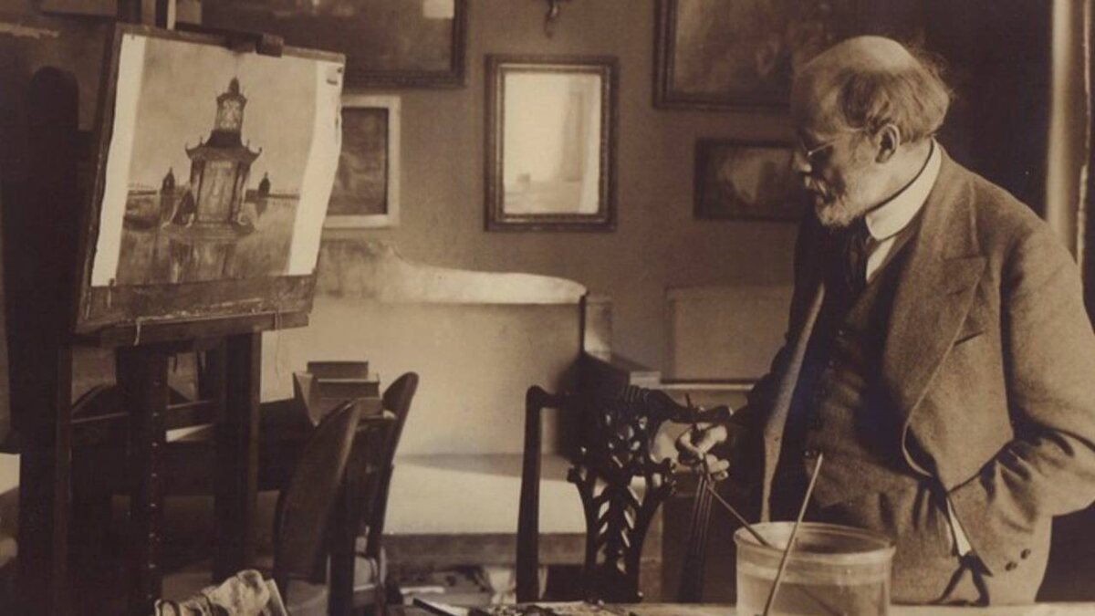 Александр Бенуа за созданием искусства.