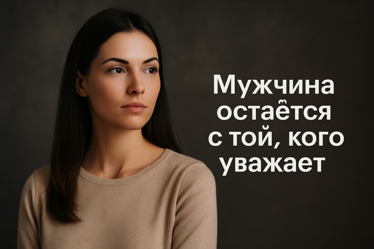 Мужчина остаётся с той, кого уважает.