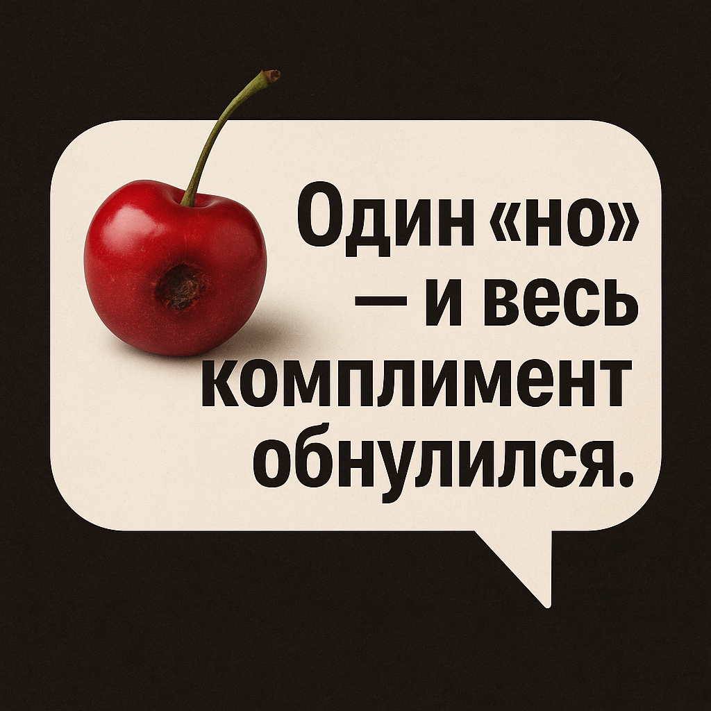 Один “но” — и весь комплимент обнулился