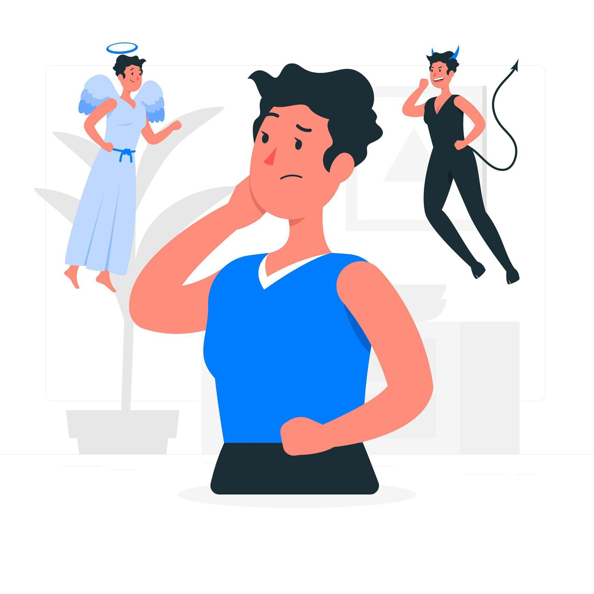 <a href="https://ru.freepik.com/free-vector/moral-angel-demon-concept-illustration_8392581.htm#fromView=search&page=1&position=19&uuid=aec7a4cd-797a-40ee-898f-da9d0d6561ca&query=%40stories+guilt">Изображение от storyset на Freepik</a>